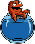 American Dad! Character Klaus the Fish on Top Of Bowl