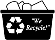 Black We Recycle Bin