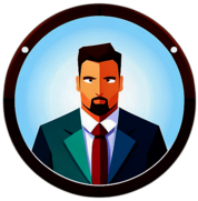 Law Firm, Minimalist App Icon - Circle Icon Bevel Border