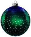 Jewel-Toned Bauble With Embedded Rhinestones, Minimalist - Single Item, Decorated Christmas Bauble, High Detail, No Shadow