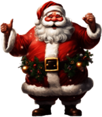 Chubby and Cheerful Santa Claus