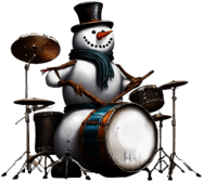 Drummer Snowman