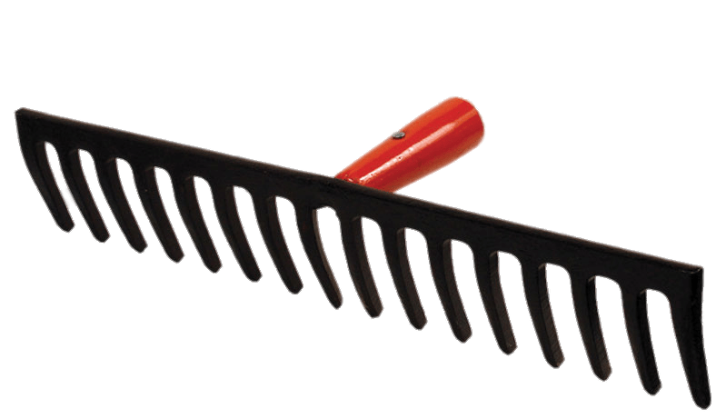 Iron Rake With Curved Tines