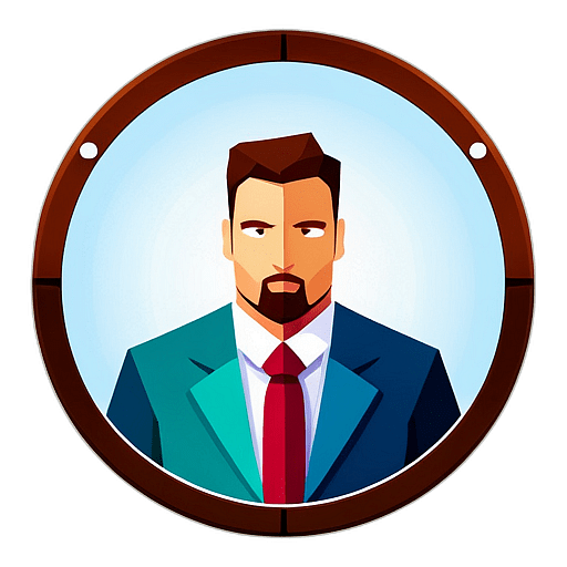 Law Firm, Minimalist App Icon - Circle Icon Bevel Border