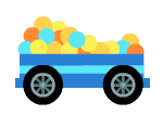 Blue Ball Pit Kart