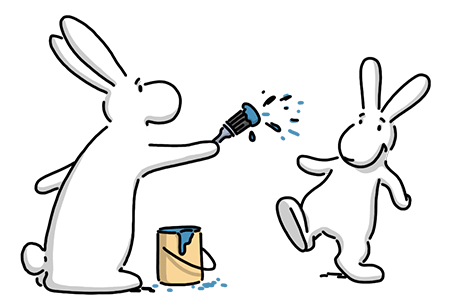 Bob Throwing Paint At Bobek