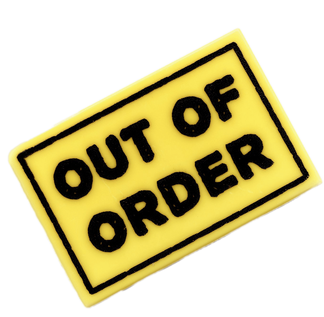 Plastic Out of Order Sign