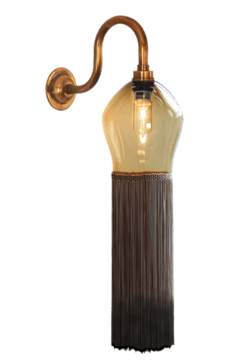 Wall Light With Brown Tassel