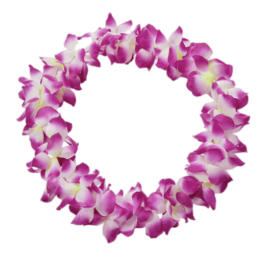 Purple Hawaiian Flower Necklace