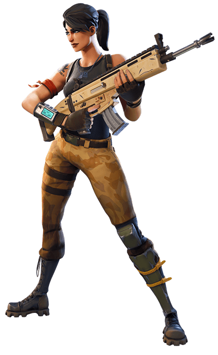 Fortnite Girl Character With Gun