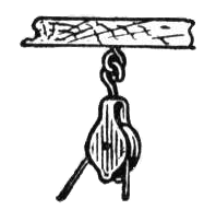 Pulley Hanging From A Wooden Beam