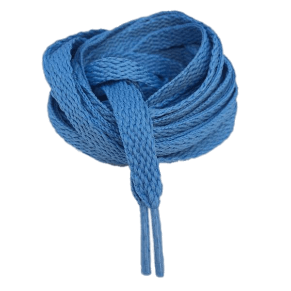 Rolled Up Blue Shoe Laces