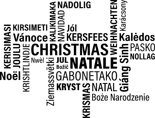 Multilingual Seasonal Greetings Printed Design