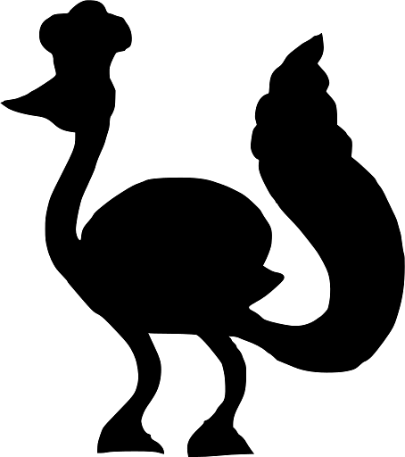 Silhouette Cartoon Bird Turkey