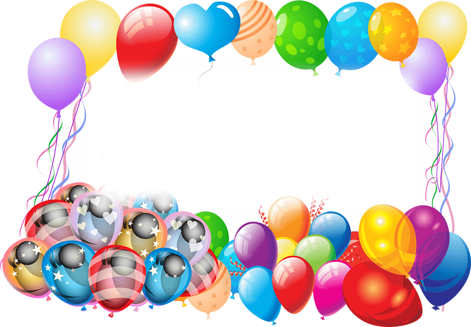 Happy Birthday Frame With Balloons