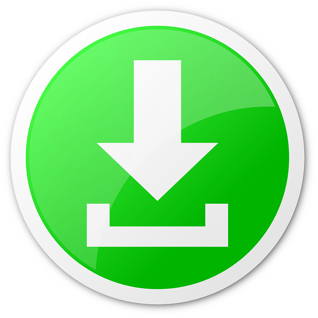 Large Green Arrow Download Button
