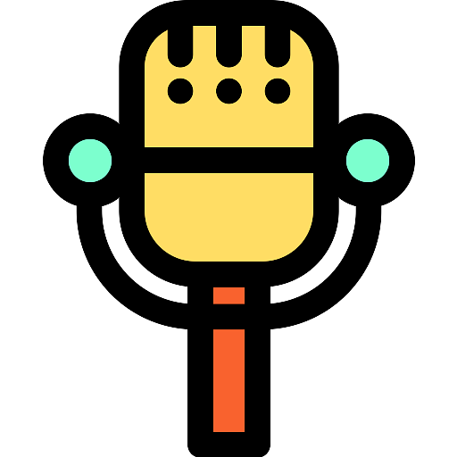 Colorful Retro Microphone