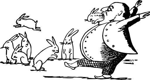 Edward Lear Drawing Rabbit Man