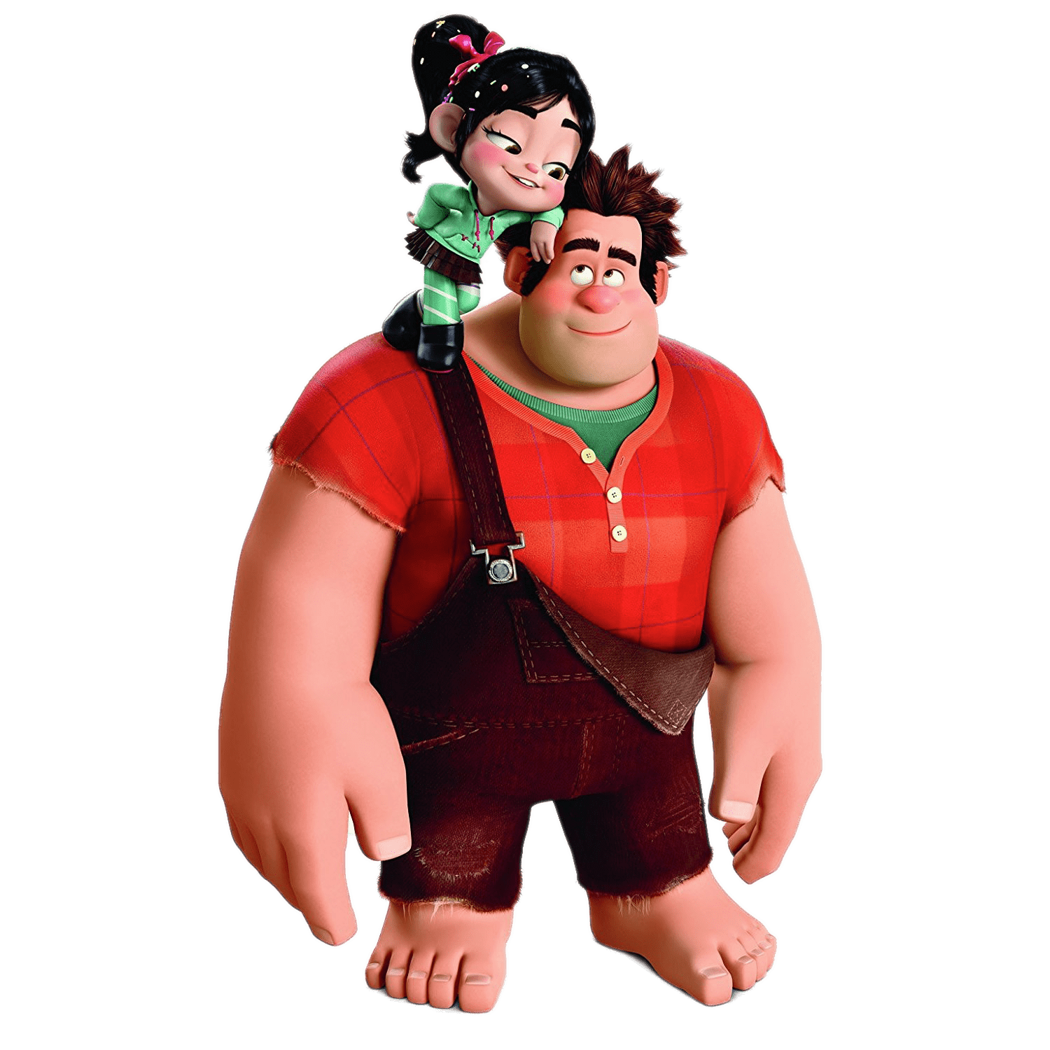 Vanellope on Ralph's Shouder