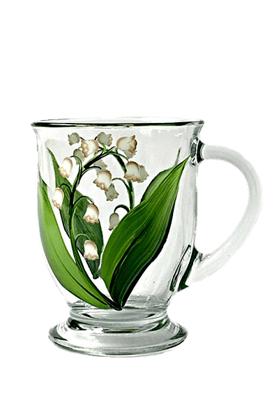 Hand Painted Mug with Lily of the Valley