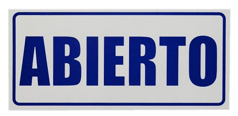 Abierto informative sign