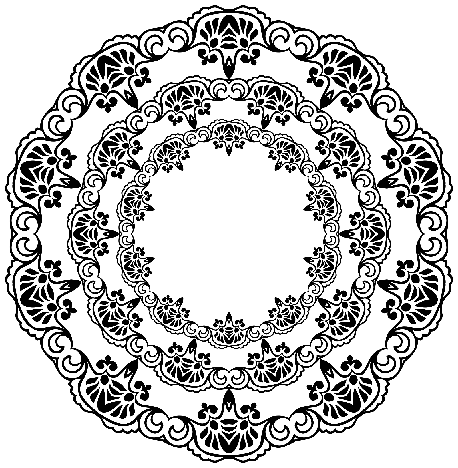 Triple Floral Design Frame