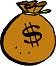 Bag of Dollars Clipart