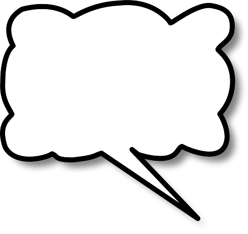 Cloudy Speech Bubble Right