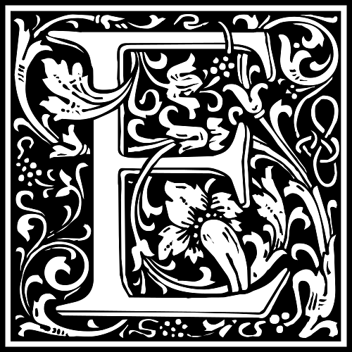 Decorated Letter E