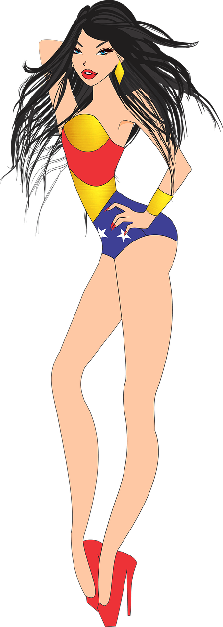 Wonder Woman Pinup Clipart