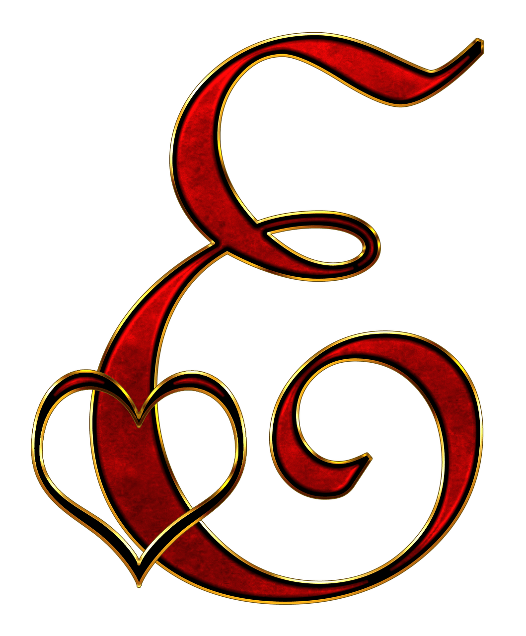 Valentine Capital Letter E