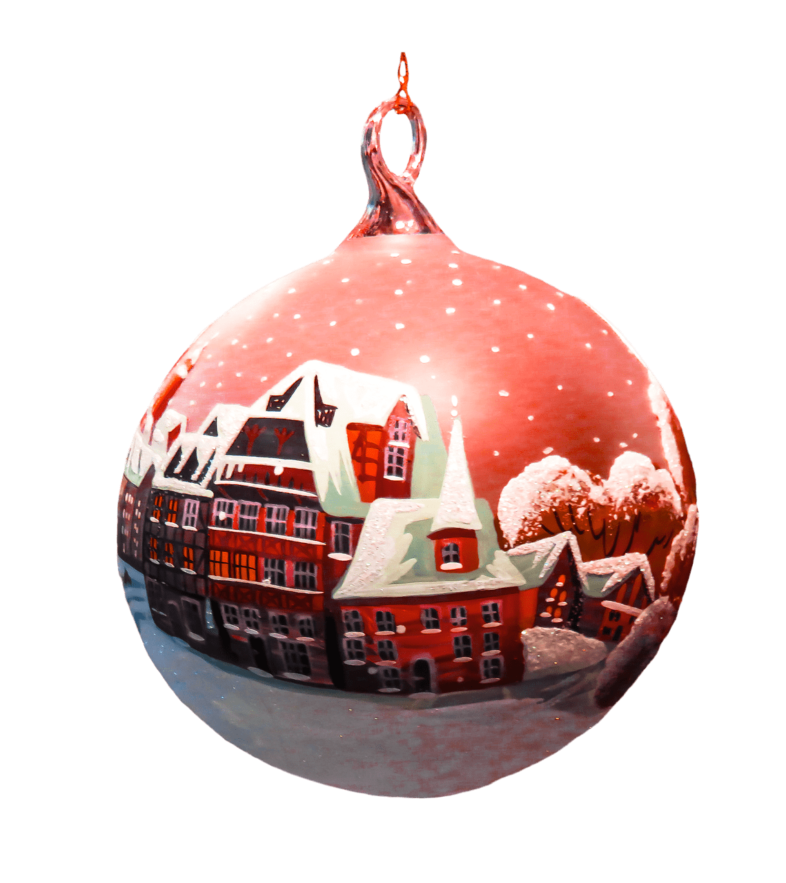 Christmas Bauble Houses Drawing
