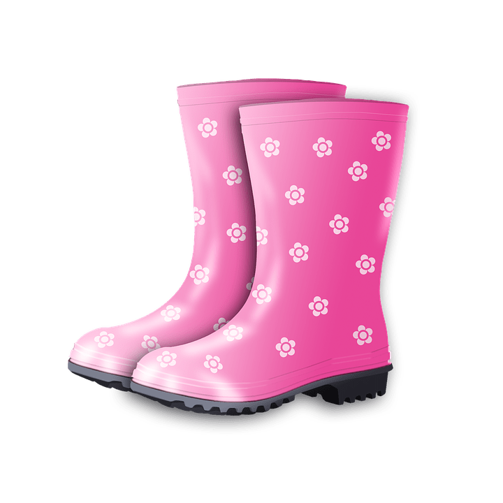 Pink Rubber Boots