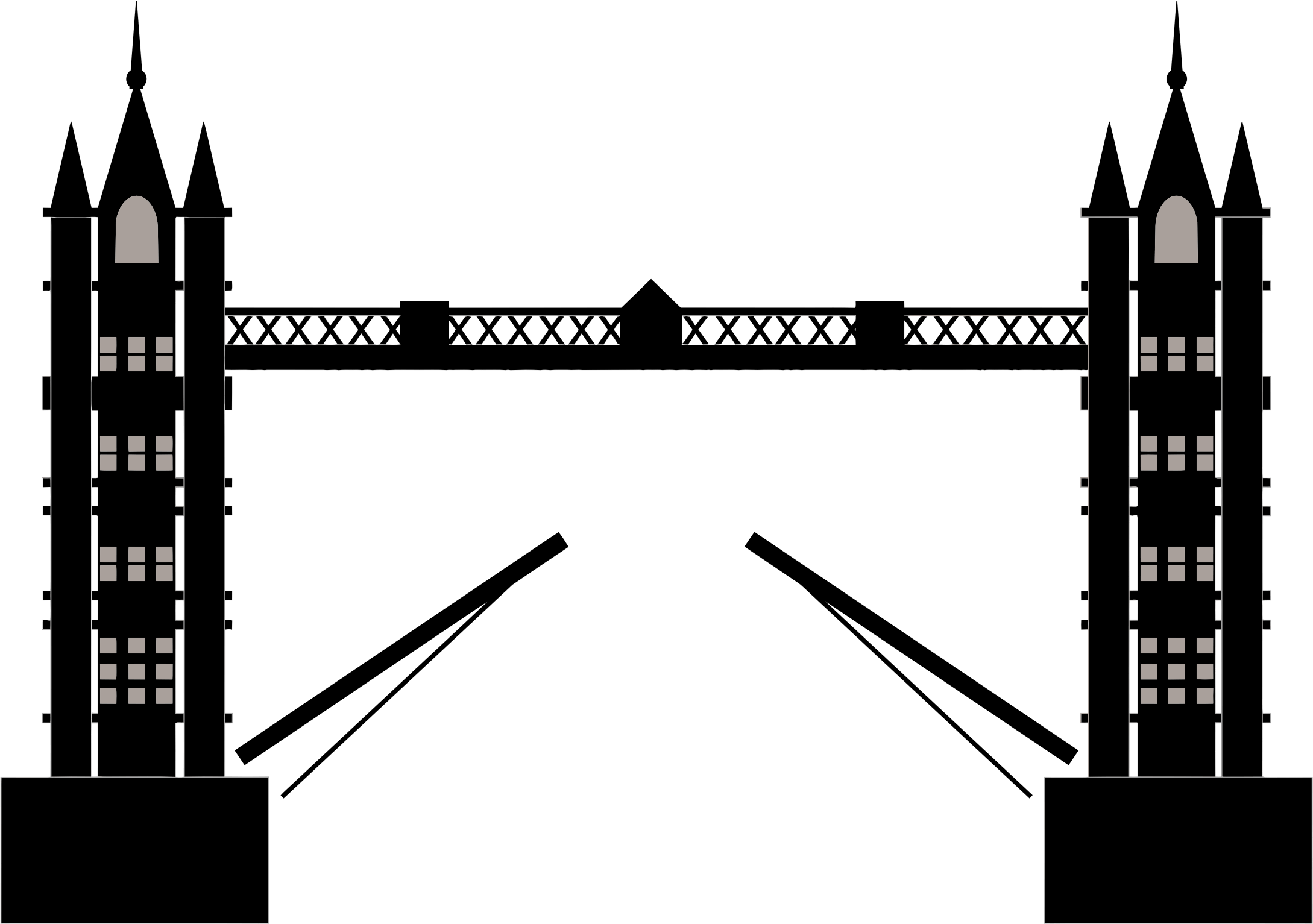 London Tower Bridge Silhouette Clipart