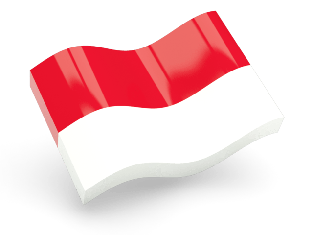 Monaco Flag Icon Wave