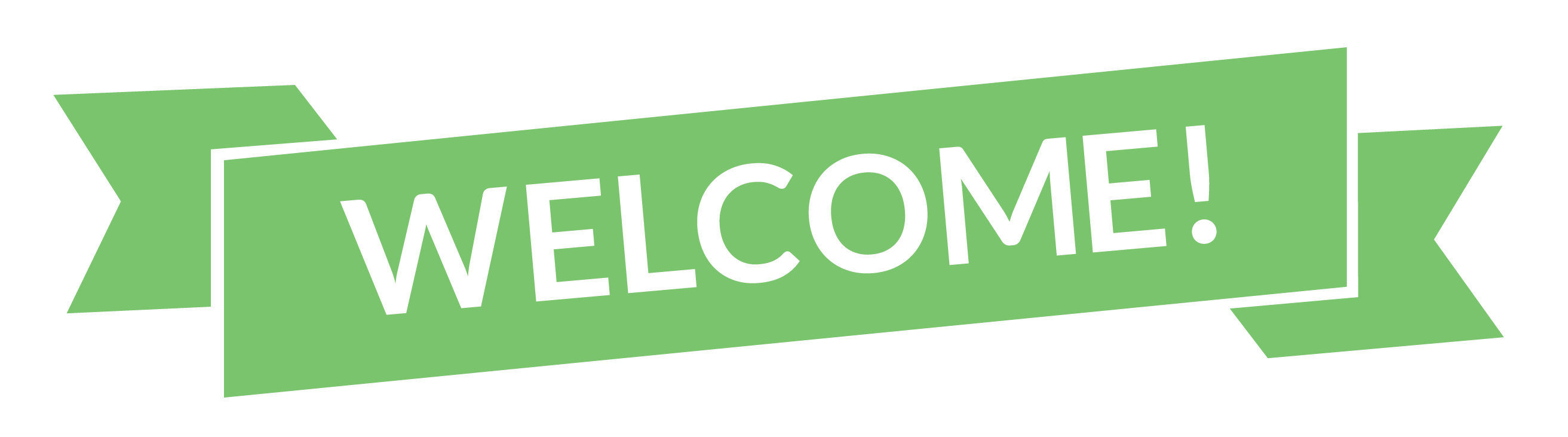 Green Welcome Banner