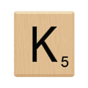 Scrabble Tile K