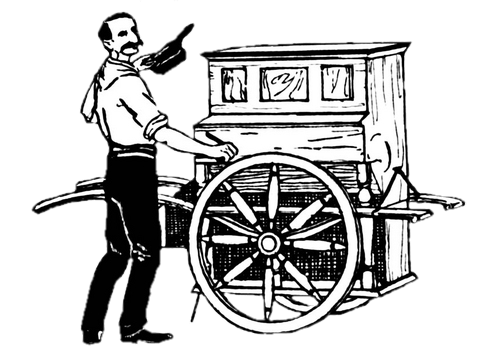 Barrel Organ Player Drawing