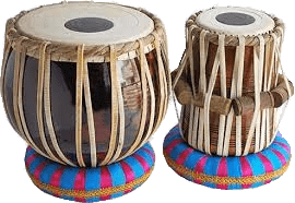 Tablas on Coloured Cushion