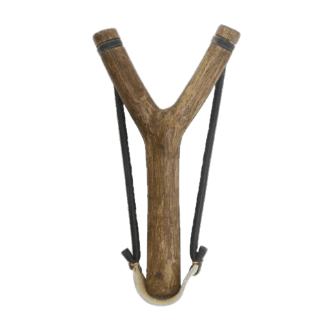 Slingshot With Black Rubber Bands