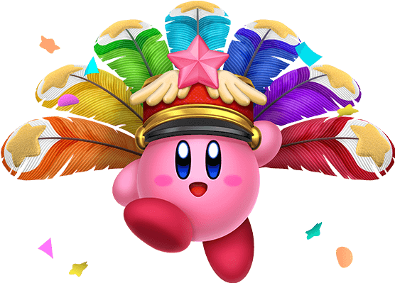Kirby Wearing Carnival Hat