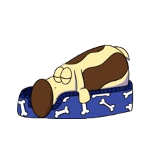 Milo Murphy's Dog Diogee In His Dog Basket