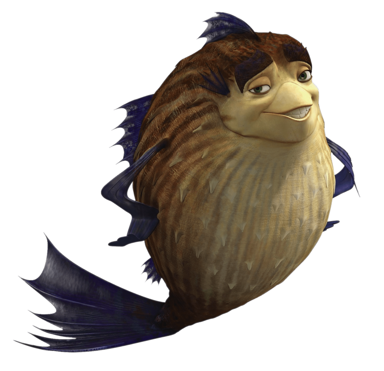 Shark Tale Character Sykes the Pufferfish Posing