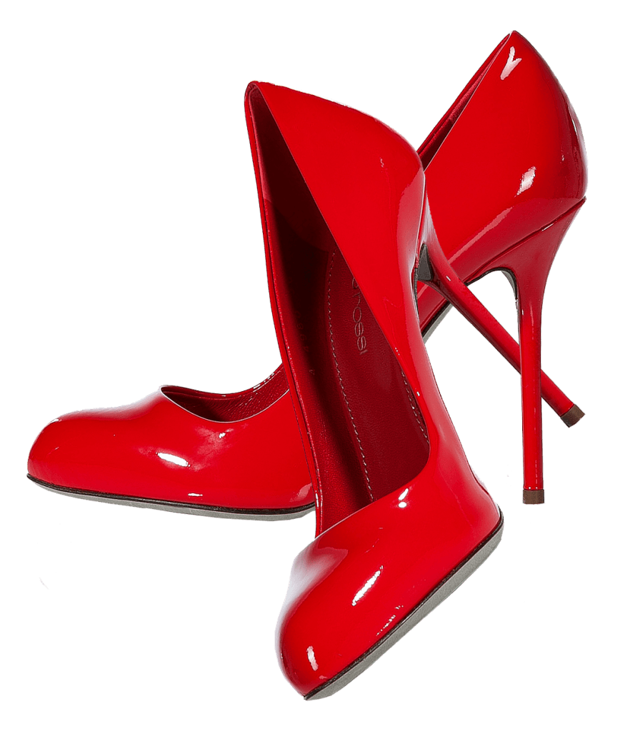 Shiny Pair Of Red Women Shoes