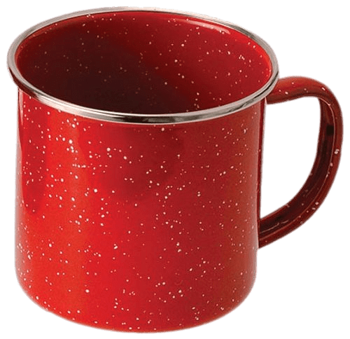 Red Enamel Mug