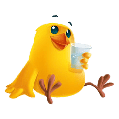 Pet Pals Nameless the Chick Drinking Water