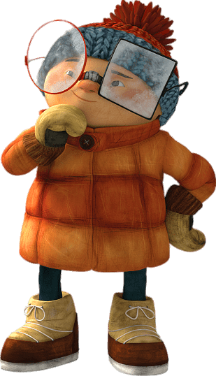 Snowsnaps Character with Big Glasses
