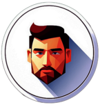 Calendar & Events, Minimalist App Icon - Circle Icon Bevel Border