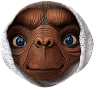 E.T. The Extra-Terrestrial Head in Blanket