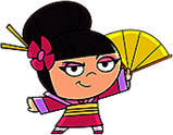 Chop Chop Character Jo Holding Fan